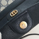 GUCCI GG Supreme Shoulder Bag PVC Navy Gold 001 109 0579 Auth ep15109-20