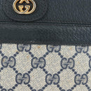 GUCCI GG Supreme Shoulder Bag PVC Navy Gold 001 109 0579 Auth ep15109-3