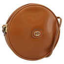 GUCCI Shoulder Bag Leather Brown Gold 007 37 5575 Auth ep15110-1