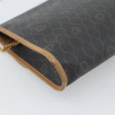 Christian Dior Honeycomb Canvas Chain Shoulder Bag PVC Black Gold Auth ep15113-13