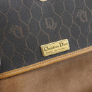 Christian Dior Honeycomb Canvas Chain Shoulder Bag PVC Black Gold Auth ep15113-14