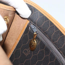 Christian Dior Honeycomb Canvas Chain Shoulder Bag PVC Black Gold Auth ep15113-18