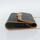 Christian Dior Honeycomb Canvas Chain Shoulder Bag PVC Black Gold Auth ep15113-4