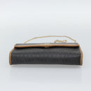 Christian Dior Honeycomb Canvas Chain Shoulder Bag PVC Black Gold Auth ep15113-9