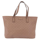 GUCCI GG Canvas Guccissima Tote Bag Leather Beige Gold 211137 Auth ep15114A-13