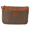 GUCCI GG Canvas Shoulder Bag Beige Gold Auth ep15115-13