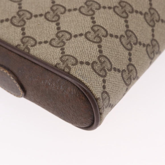 GUCCI GG Supreme Web Sherry Line Bag PVC Beige Gold 116 02 089 Auth ep15117