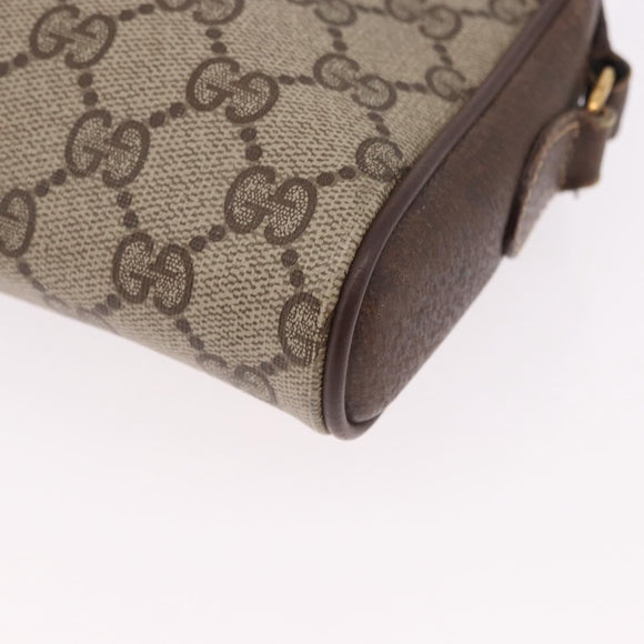 GUCCI GG Supreme Web Sherry Line Bag PVC Beige Gold 116 02 089 Auth ep15117