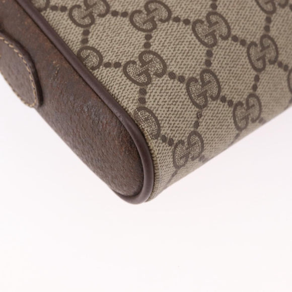 GUCCI GG Supreme Web Sherry Line Bag PVC Beige Gold 116 02 089 Auth ep15117