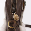GUCCI GG Supreme Web Sherry Line Bag PVC Beige Gold 116 02 089 Auth ep15117-14