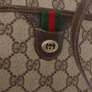 GUCCI GG Supreme Web Sherry Line Bag PVC Beige Gold 116 02 089 Auth ep15117-15