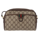 GUCCI GG Supreme Web Sherry Line Bag PVC Beige Gold 116 02 089 Auth ep15117-2