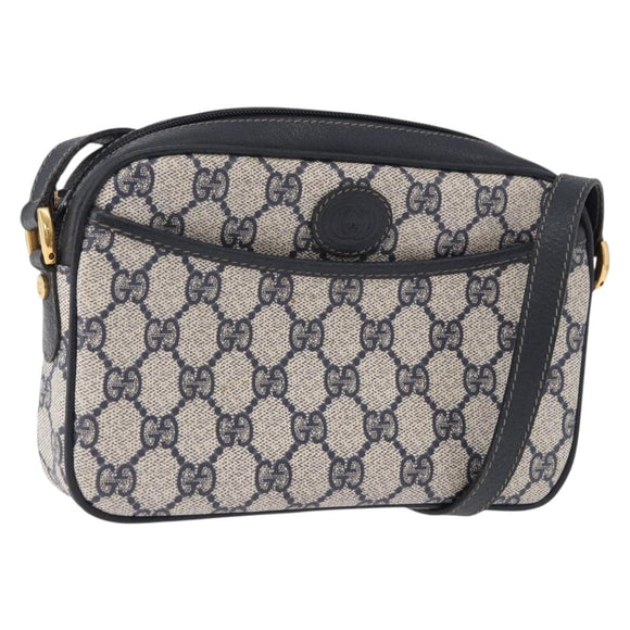 GUCCI GG Supreme Shoulder Bag PVC Navy Gold 007 56 0095 Auth ep15119