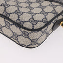 GUCCI GG Supreme Shoulder Bag PVC Navy Gold 007 56 0095 Auth ep15119-14