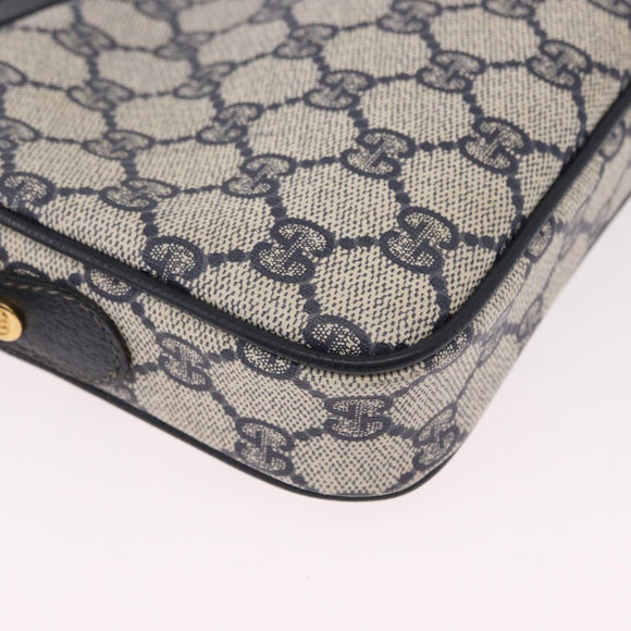 GUCCI GG Supreme Shoulder Bag PVC Navy Gold 007 56 0095 Auth ep15119