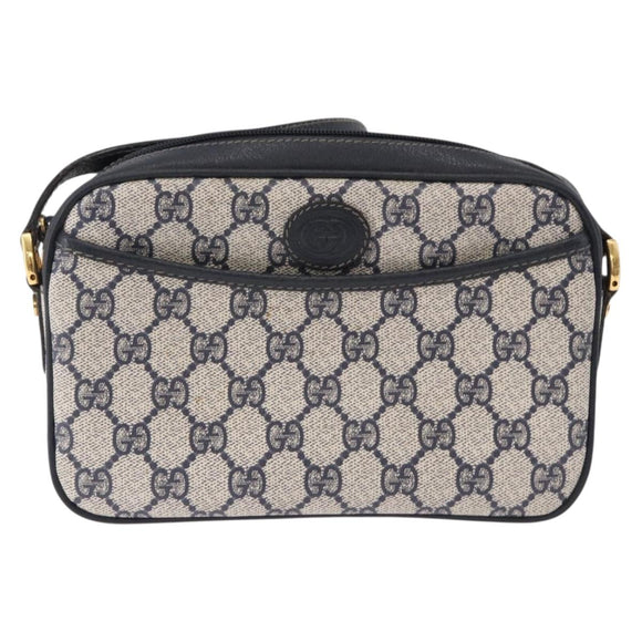GUCCI GG Supreme Shoulder Bag PVC Navy Gold 007 56 0095 Auth ep15119