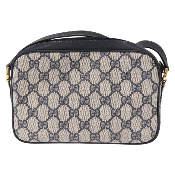 GUCCI GG Supreme Shoulder Bag PVC Navy Gold 007 56 0095 Auth ep15119