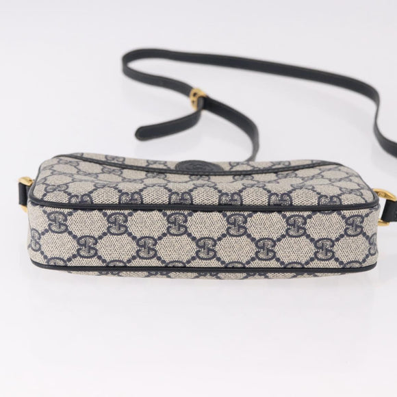 GUCCI GG Supreme Shoulder Bag PVC Navy Gold 007 56 0095 Auth ep15119