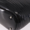 GUCCI Bamboo Hand Bag Patent Leather Black Silver 002 1817 0413 Auth ep15120-17