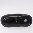 GUCCI Bamboo Hand Bag Patent Leather Black Silver 002 1817 0413 Auth ep15120-5