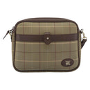 Burberrys Nova Check Shoulder Bag Canvas Beige Gold Auth ep15123-2