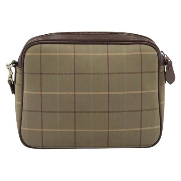 Burberrys Nova Check Shoulder Bag Canvas Beige Gold Auth ep15123