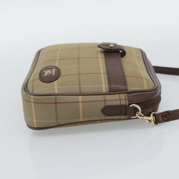 Burberrys Nova Check Shoulder Bag Canvas Beige Gold Auth ep15123