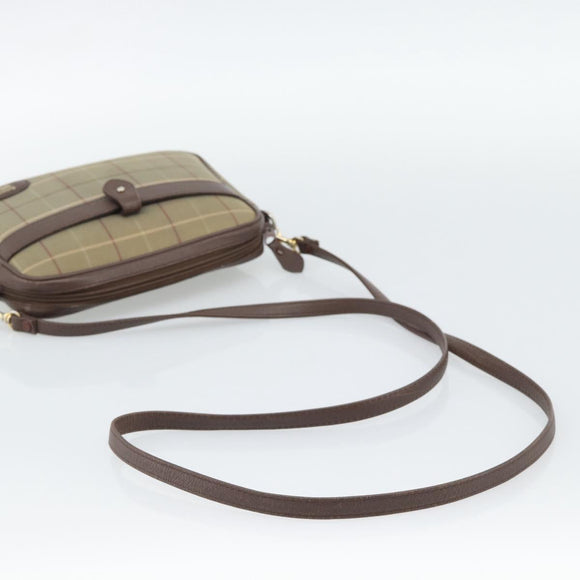 Burberrys Nova Check Shoulder Bag Canvas Beige Gold Auth ep15123