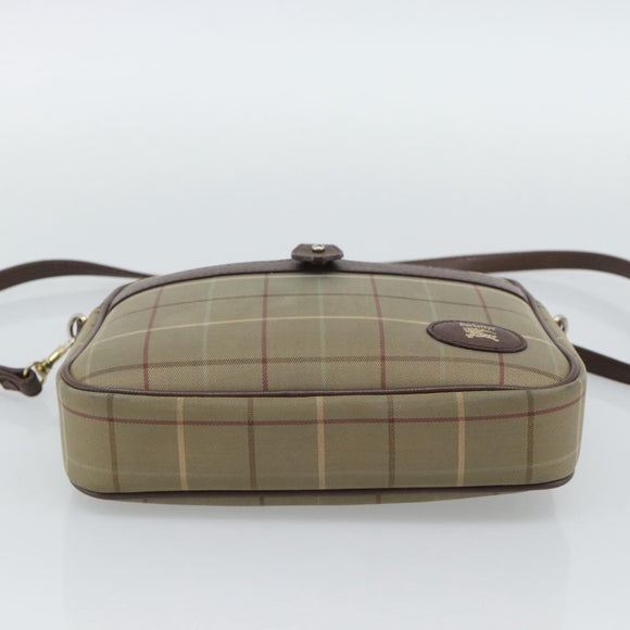 Burberrys Nova Check Shoulder Bag Canvas Beige Gold Auth ep15123