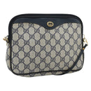GUCCI GG Supreme Shoulder Bag PVC Navy Gold 97 02 068 Auth ep15124-1