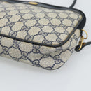 GUCCI GG Supreme Shoulder Bag PVC Navy Gold 97 02 068 Auth ep15124-10