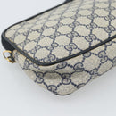 GUCCI GG Supreme Shoulder Bag PVC Navy Gold 97 02 068 Auth ep15124-13