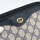 GUCCI GG Supreme Shoulder Bag PVC Navy Gold 97 02 068 Auth ep15124-15