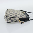 GUCCI GG Supreme Shoulder Bag PVC Navy Gold 97 02 068 Auth ep15124-5