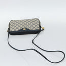 GUCCI GG Supreme Shoulder Bag PVC Navy Gold 97 02 068 Auth ep15124-7