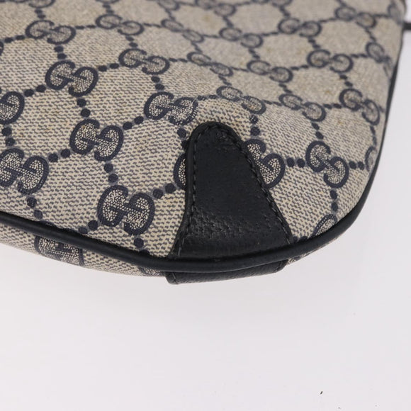 GUCCI GG Supreme Sherry Line Shoulder Bag PVC Navy Gold 39 02 026 Auth ep15125