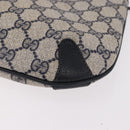 GUCCI GG Supreme Sherry Line Shoulder Bag PVC Navy Gold 39 02 026 Auth ep15125-15