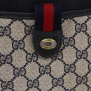 GUCCI GG Supreme Sherry Line Shoulder Bag PVC Navy Gold 39 02 026 Auth ep15125-18