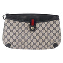 GUCCI GG Supreme Sherry Line Shoulder Bag PVC Navy Gold 39 02 026 Auth ep15125-13