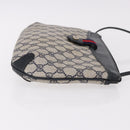 GUCCI GG Supreme Sherry Line Shoulder Bag PVC Navy Gold 39 02 026 Auth ep15125-3
