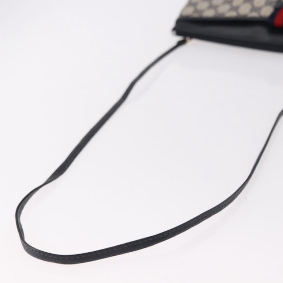 GUCCI GG Supreme Sherry Line Shoulder Bag PVC Navy Gold 39 02 026 Auth ep15125