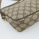 GUCCI GG Supreme Shoulder Bag PVC Beige Gold 97 02 068 Auth ep15126-11