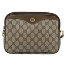 GUCCI GG Supreme Shoulder Bag PVC Beige Gold 97 02 068 Auth ep15126-2