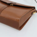 Burberrys Shoulder Bag Leather Brown Gold Auth ep15128-9