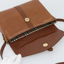 Burberrys Shoulder Bag Leather Brown Gold Auth ep15128-17