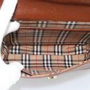 Burberrys Shoulder Bag Leather Brown Gold Auth ep15128-10