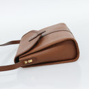 Burberrys Shoulder Bag Leather Brown Gold Auth ep15128-3