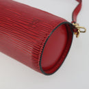 LOUIS VUITTON Epi Soufflot Pouch Accessory Pouch Red LV Auth ep15131-9
