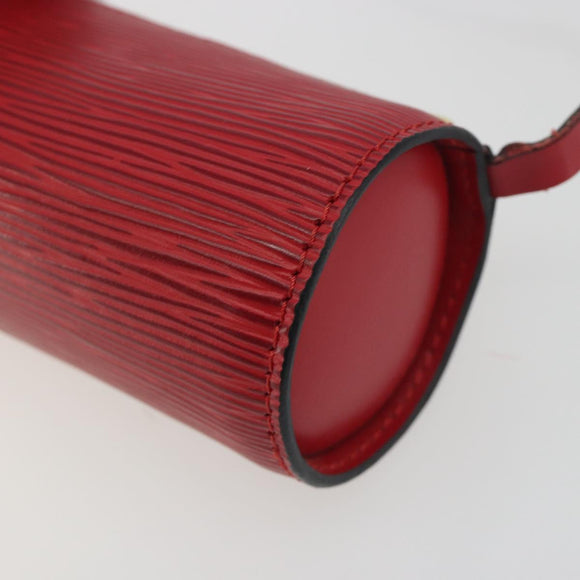 LOUIS VUITTON Epi Soufflot Pouch Accessory Pouch Red LV Auth ep15131