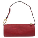 LOUIS VUITTON Epi Soufflot Pouch Accessory Pouch Red LV Auth ep15131-2